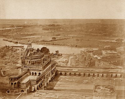 Panorama of MachiBoran, Lucknow by Felice Beato